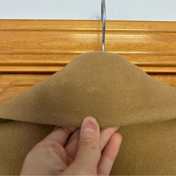 J. Crew Wool Cashmere Double Breasted Car Coat Mandarin Collar Tan Size 2 Petite - Picture 14 of 16